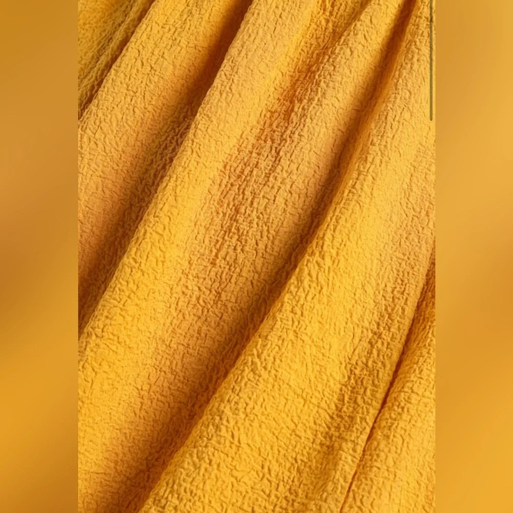 Springtime Splendor Marigold Ruffle Backless Midi Dress - Picture 5 of 5
